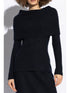 ribbed knit long sleeve top